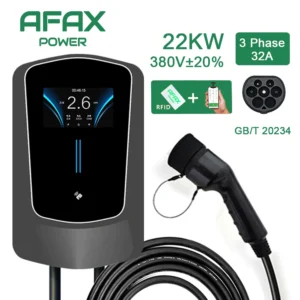 AFAX EV מטען GB/T כבל EVSE Wallbox חשמלי רכב 7KW 11KW 22KW APP בקרת עם שקע 16A 32A רכב טעינת 5m כבל - AliExpress 34