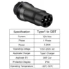 Teschev סוג 1 כדי מתאם gbt 32a ac עם ב j1772 טעינה עבור מחבר מטען חשמלי - AliExpress 34 – תמונה 4